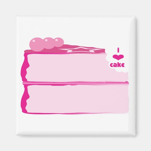 I Liebe Cake Magnet (Vorne)