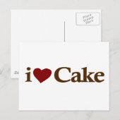 I Liebe Cake Postkarte (Vorne/Hinten)