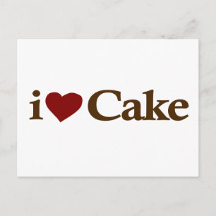 I Liebe Cake Postkarte