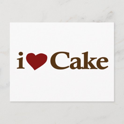 I Liebe Cake Postkarte (Vorderseite)