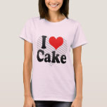 I Liebe Cake T-Shirt<br><div class="desc">Ich Liebe Cake Great I Liebe Kuchen Produkt mit einem großen Herz gefüllt mit roten Streifen. Dieses und viele weitere Cake Geschenke,  mit anderen Kuchen-Produkte für Kuchenliebhaber in unserem Shop erhältlich.</div>