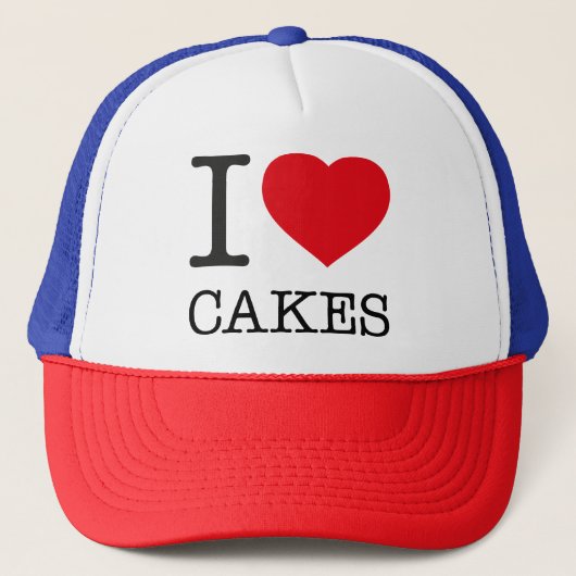 I LIEBE CAKES TRUCKERKAPPE (Vorderseite)