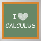 I Liebe Calculus Poster (Vorne)