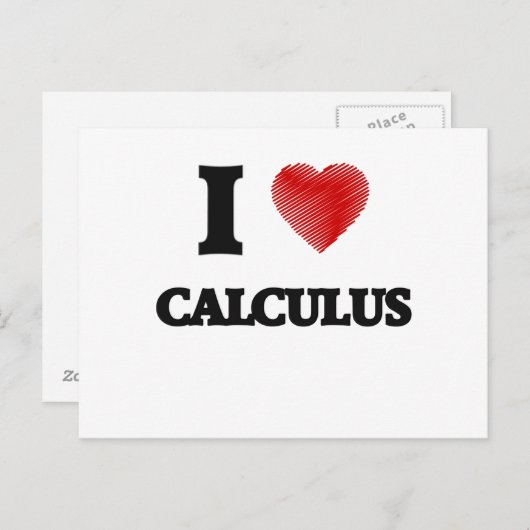 I Liebe Calculus Postkarte (Vorne/Hinten)