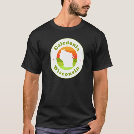 I Liebe Caledonia Wisconsin Wi Vacation Souvenir T-Shirt (Vorderseite)