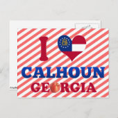 I Liebe Calhoun, Georgien Postkarte (Vorne/Hinten)