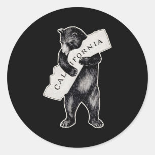 I Liebe California Cali Pride Bear Runder Aufkleber