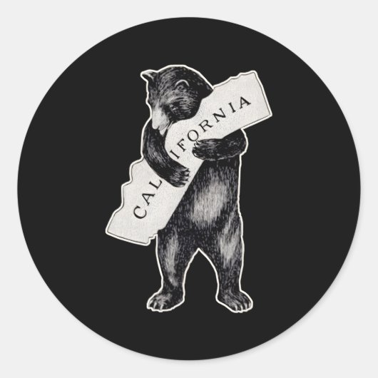 I Liebe California Cali Pride Bear Runder Aufkleber (Vorderseite)