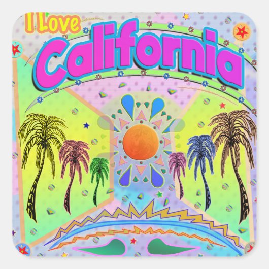 I LIEBE California Calm Desire Sticker (Vorderseite)