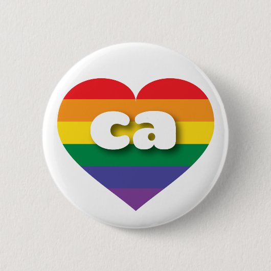 I Liebe California Gay Pride Button (Vorderseite)