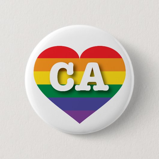 I Liebe California Gay Pride Button (Vorderseite)