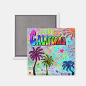 I LIEBE California Vivid Romance Magnet (Vorderseite/Rückseite)