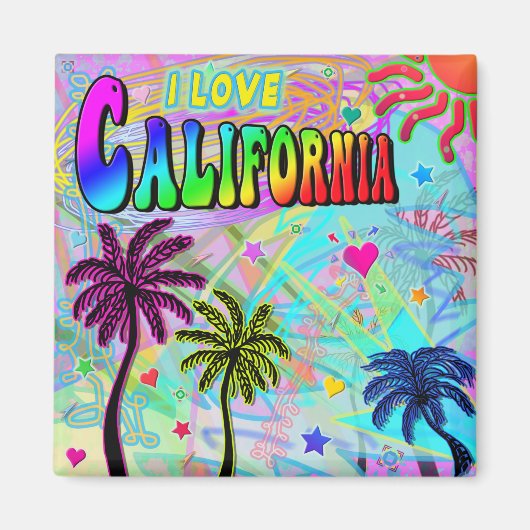 I LIEBE California Vivid Romance Magnet (Vorne)