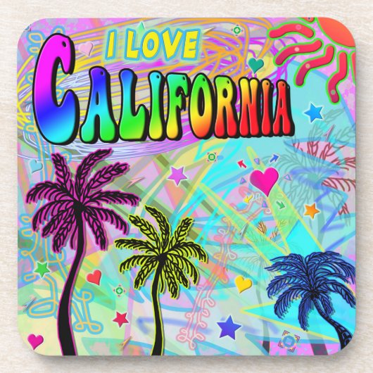 I LIEBE California Vivid Romance Untersetzer (Vorderseite)