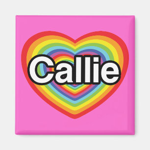 I Liebe Callie: Regenbogenherz Magnet