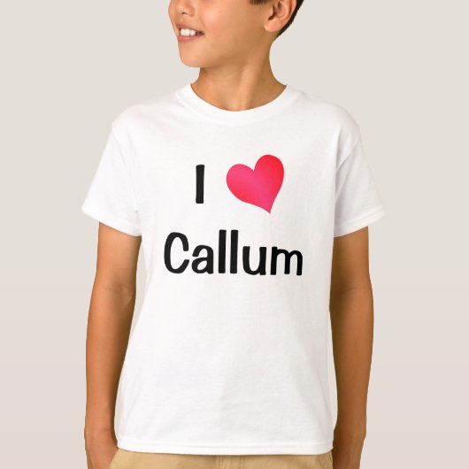 I Liebe Callum T-Shirt (Vorderseite)