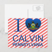 I Liebe Calvin, PA Postkarte (Vorne/Hinten)
