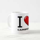 I LIEBE CAMBRIDGE, MA - MASSACHUSETTS KAFFEETASSE (Vorderseite Links)