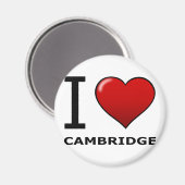 I LIEBE CAMBRIDGE, MA - MASSACHUSETTS MAGNET (Vorderseite/Rückseite)