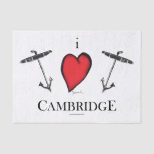 I LIEBE CAMBRIDGE SEIDENPAPIER