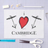 I LIEBE CAMBRIDGE SEIDENPAPIER (Handwerk)