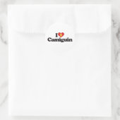 I Liebe Camiguin Runder Aufkleber (Tasche)