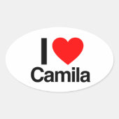 i Liebe camila Ovaler Aufkleber (Vorderseite)