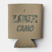 I Liebe Camouflage Green Brown | Dosenkühler (Vorderseite)