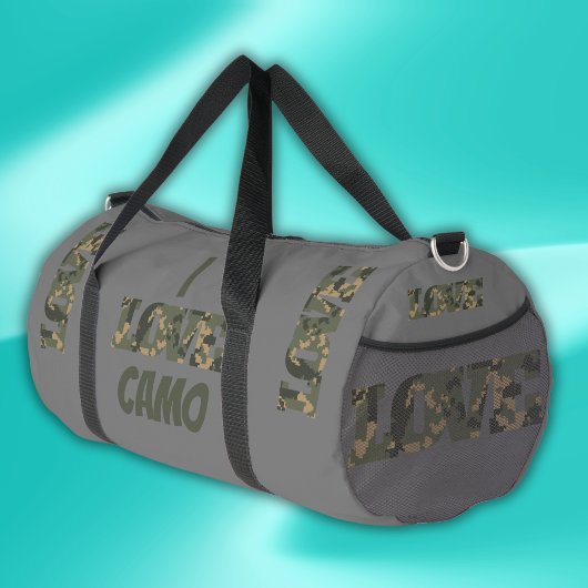 I Liebe Camouflage Green Brown | Duffle Bag