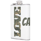 I Liebe Camouflage Green Brown | Flachmann (Links)