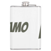 I Liebe Camouflage Green Brown | Flachmann (Rückseite)