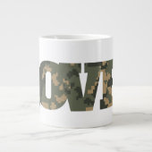 I Liebe Camouflage Green Brown | Jumbo-Tasse (Vorderseite)