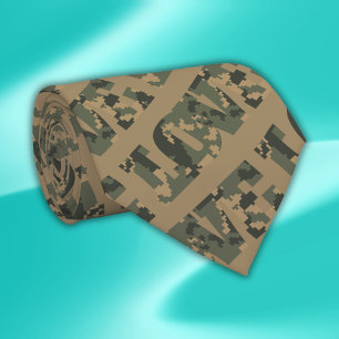 I Liebe Camouflage Green Brown   Krawatte