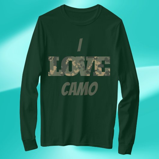 I Liebe Camouflage Green Brown | T-Shirt