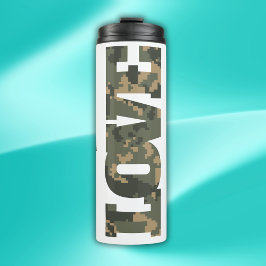 I Liebe Camouflage Green Brown | Thermosbecher