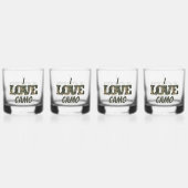 I Liebe Camouflage Green Brown | Whiskyglas (Vorderseite)
