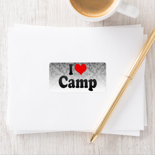 I Liebe Camp Adressaufkleber (Insitu)