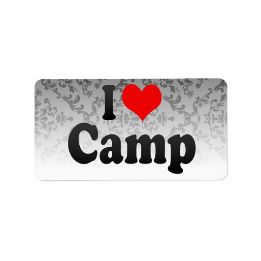 I Liebe Camp Adressaufkleber (Vorne)