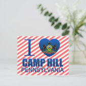 I Liebe Camp Hill, PA Postkarte (Stehend Vorderseite)