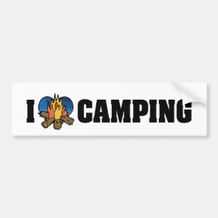 I LIEBE CAMPING AUTOAUFKLEBER
