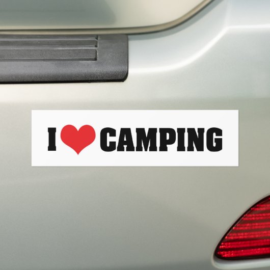 I LIEBE CAMPING AUTOAUFKLEBER (Auf Auto)