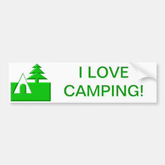 I LIEBE CAMPING AUTOAUFKLEBER