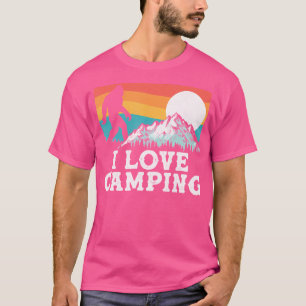 I Liebe Camping Bigfoot Mountains 80er Joke T-Shirt