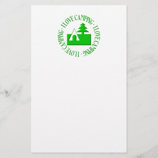 I LIEBE CAMPING BRIEFPAPIER (Vorderseite)