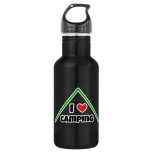 I LIEBE CAMPING EDELSTAHLFLASCHE