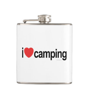 I Liebe Camping Flachmann