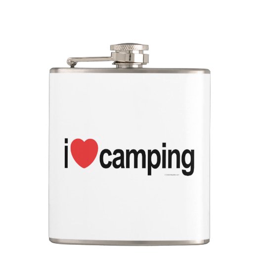 I Liebe Camping Flachmann (Vorderseite)