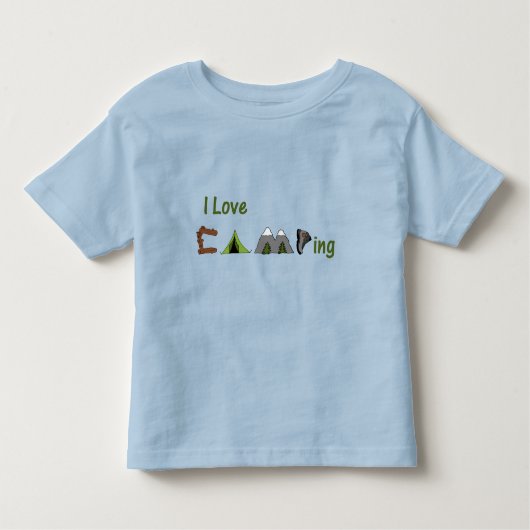 I Liebe Camping Kleinkind T-shirt (Vorderseite)