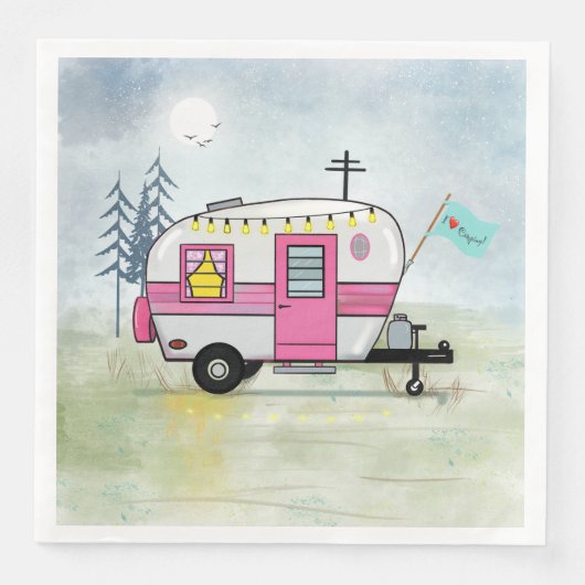 I Liebe Camping Paper Napkin Serviette (Vorderseite)