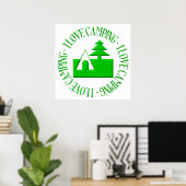 I LIEBE CAMPING POSTER (Heimbüro)